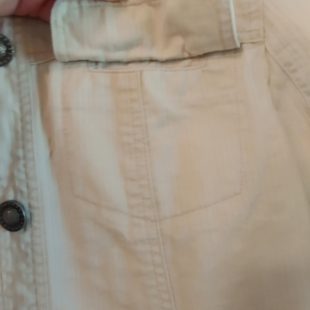 LAL (Live A Little) Cream and Grey Striped Jacket - Picture 5 of 10